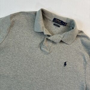 Polo Ralph Lauren Men's Large Custom Fit Gray Short Sleeve Polo